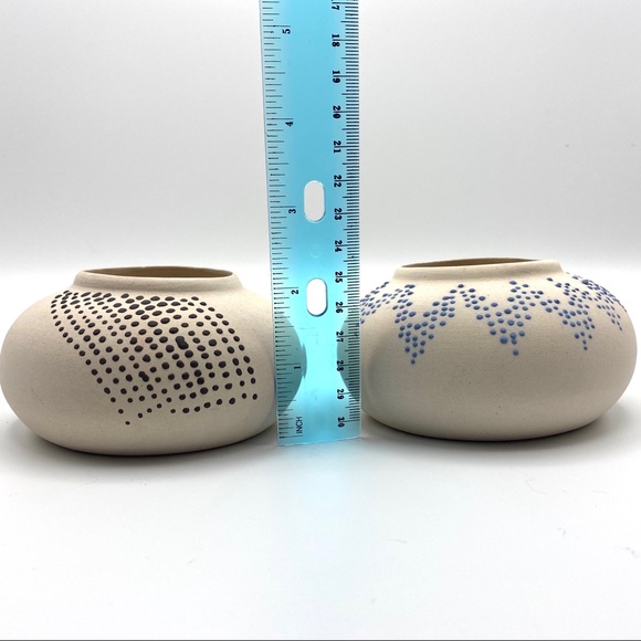 Vintage Art Pottery Vases Bowl Southwest Geometric - Picture 5 of 8
